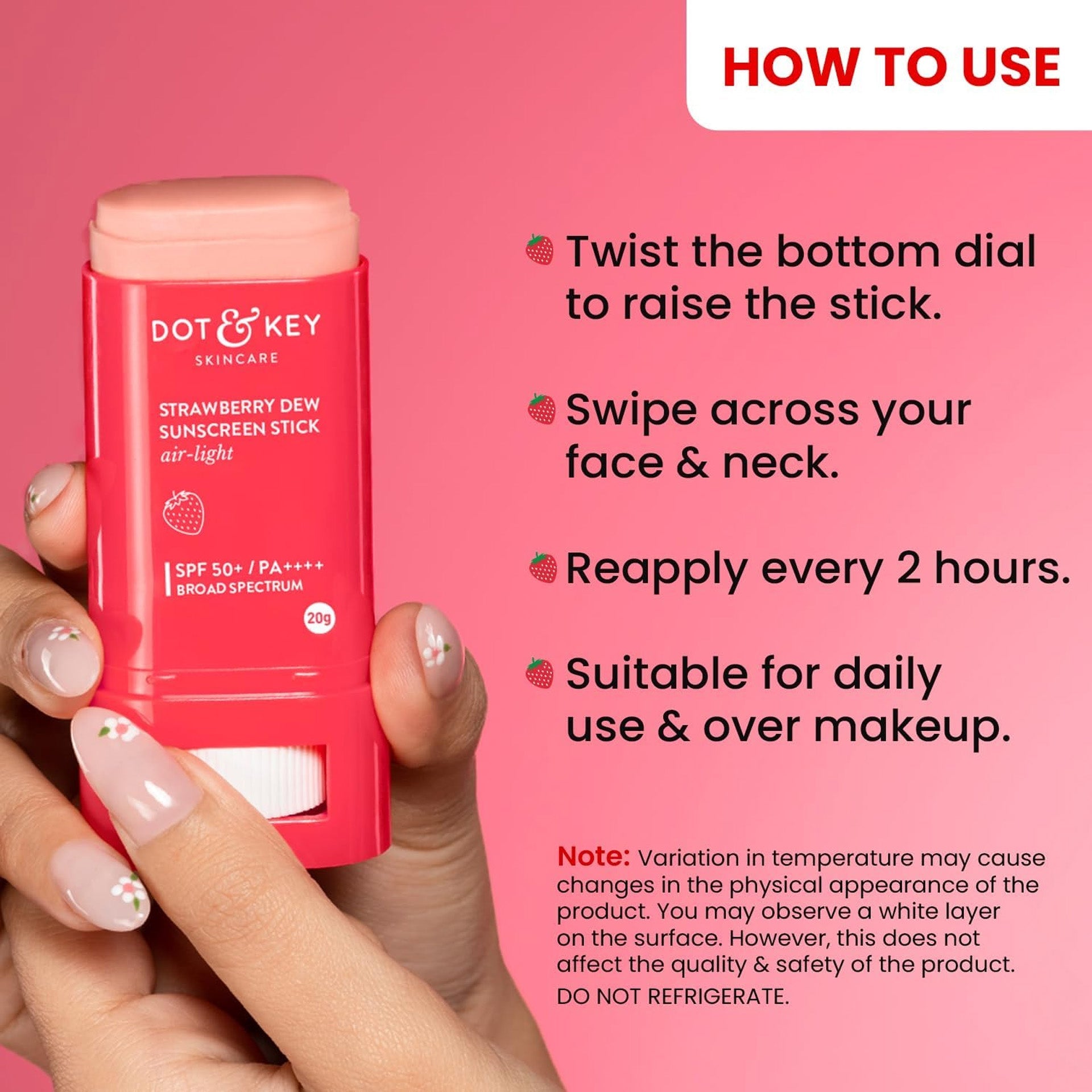 Dot & Key Strawberry Dew SPF 50 Sunscreen Stick On-the-Go DOT & KEY