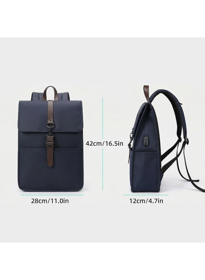 Mobcos Travel Big Back Pack Green 8448 Expandable Waterproof Roll-Top Laptop Backpack with USB Charging Port Ð Anti-Theft Travel Backpack for Men & Women, Durable Oxford Material, 18LÐ27L Expandable Capacity, Business & Outdoor Daypack