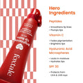 Foxtale SPF 30 Brightening Lip Balm for Dark Lips with Peptides & Vitamin C | Brightens Pigmented | Hydrates | SPF - Ruby Glaze 12gm Foxtale