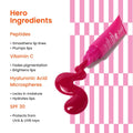 Foxtale SPF 30 Brightening Lip Balm for Dark Lips with Peptides & Vitamin C | Brightens | Hydrates | Tinted Lip Balm - Pink Glaze 12gm Foxtale