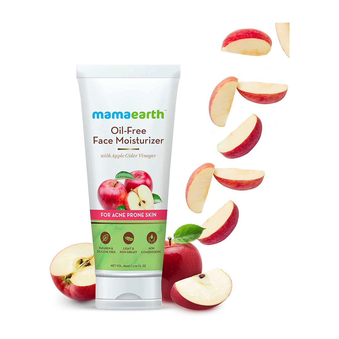 Mamaearth Oil-Free Face Moisturizer with Apple Cider Vinegar for Acne-Prone Skin – 80ml | Prevents Acne, Non-Greasy & Hydrating