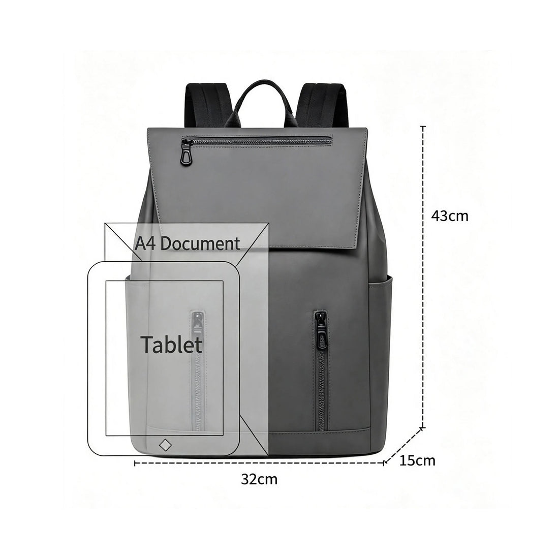 Mobcos 8331 Grey Elite Laptop Backpack