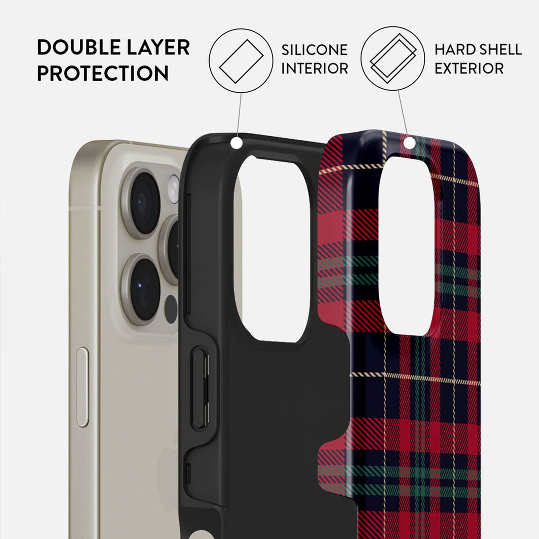 iPhone 16 Pro Sweater Weather Case – Timeless Plaid Holiday Design