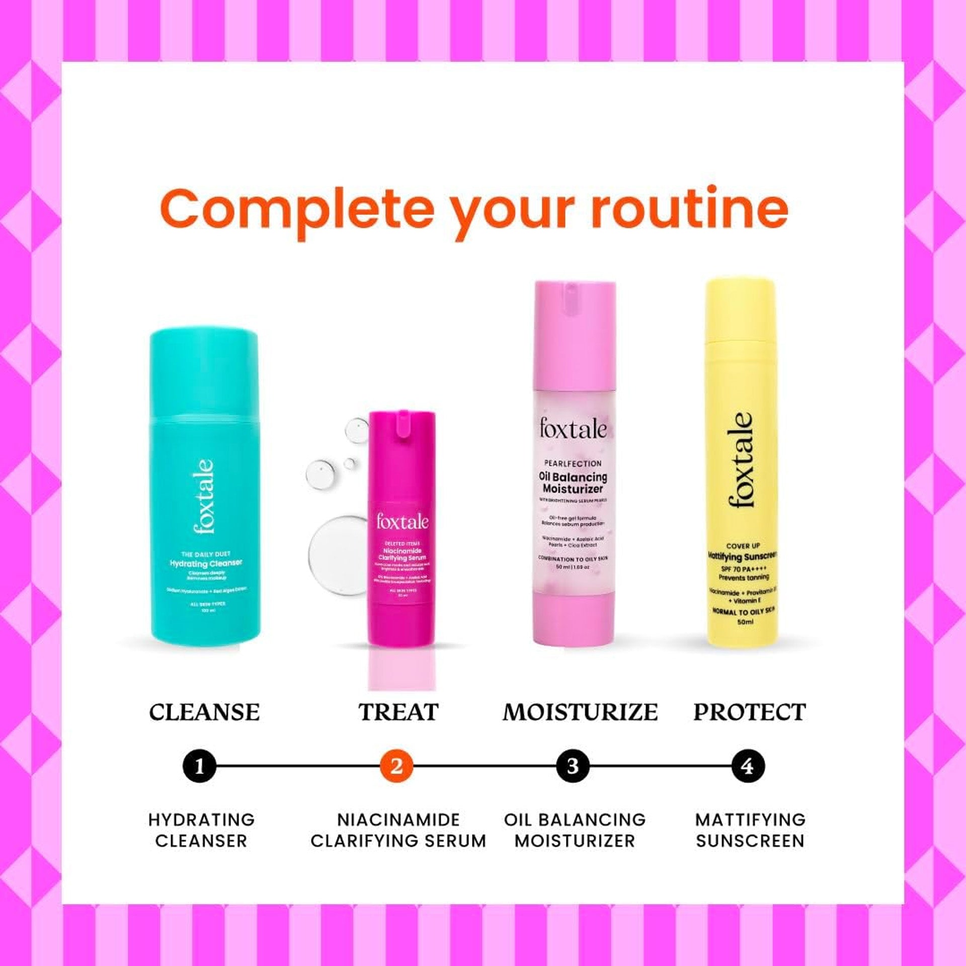 Foxtale 12% Niacinamide Face Serum with Azelaic Acid for Oil Control & Brightening | Reduces Acne Blemishes & Acne Marks | Brightens & Smoothens Skin | Face Serum for Women & Men | 30 ml Foxtale