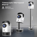 Promate 4K Ultra HD Wireless LCD Projector with Built-In Speaker & Monopod Stand Promate