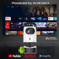 Promate 4K Ultra HD Wireless LCD Projector with Built-In Speaker & Monopod Stand Promate