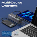 Promate Ultra-Compact 160W Multi-Port PD 3.1 Power Bank with TFT LCD Screen Promate