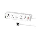 Promate 10AC Socket Space Efficient Power Strip with USB Ports Promate