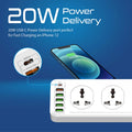 Promate 10AC Socket Space Efficient Power Strip with USB Ports Promate