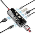 Promate 8-in 1 Transparent Ultra-Fast Multiport USB-C Hub with 100W Power Delivery Promate