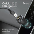Promate 120W RapidCharge™ Car Charger with Dual Power Delivery and Quick Charge Ports Promate