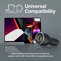 Promate 120W RapidCharge™ Car Charger with Dual Power Delivery and Quick Charge Ports Promate