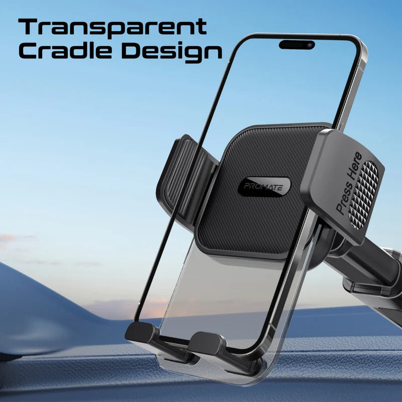 Promate Anti-Slip Secure Smartphone Car Mount Promate