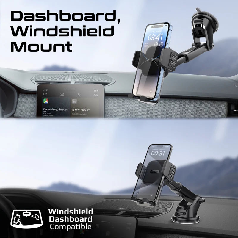 Promate Anti-Slip Secure Smartphone Car Mount Promate
