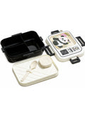 Mobcos Panda White Plastic Multi-Compartment Portable Kids Lunch Box with Secure Locking Lid for Fresh and Organized Meals Mobcos