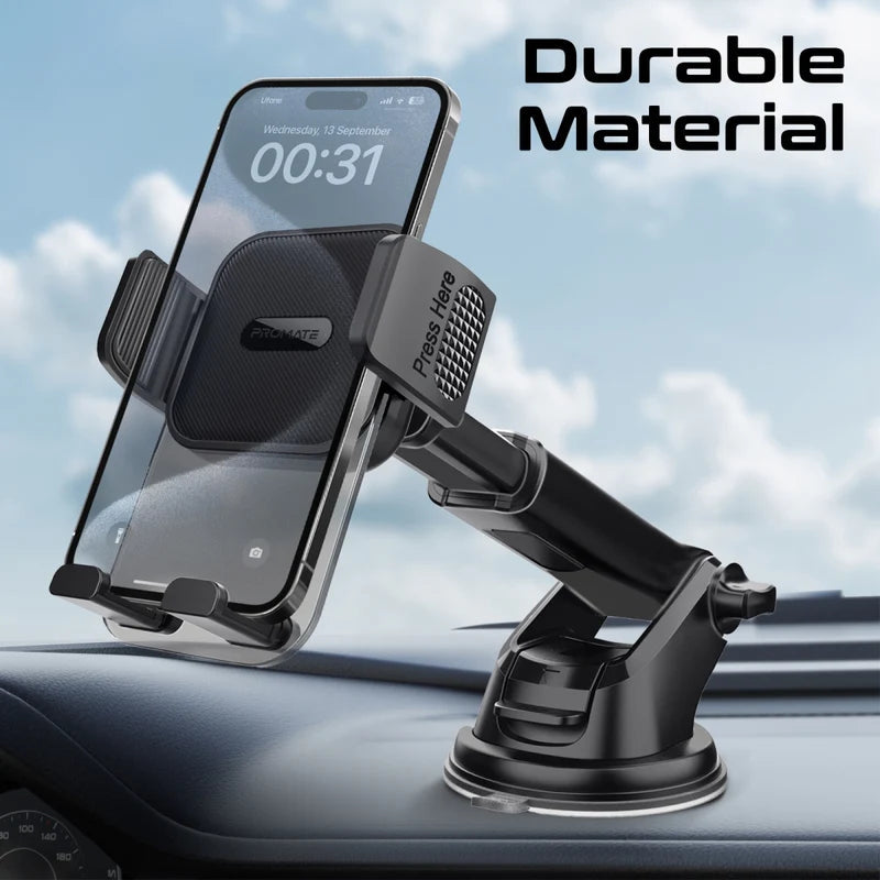 Promate Anti-Slip Secure Smartphone Car Mount Promate
