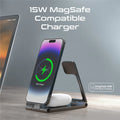 Promate Ultra-Slim Transparent Foldable 15W MagSafe compatible Wireless Charging Station Promate
