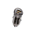 Promate 65W RapidCharge™ Transparent Mini Car Charger with Power Delivery & QC 3.0 Promate