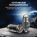 Promate 65W RapidCharge™ Transparent Mini Car Charger with Power Delivery & QC 3.0 Promate