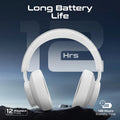 Promate High Fidelity Over-Ear Stereo Wireless Headphones (White) Promate