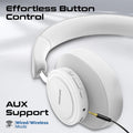 Promate High Fidelity Over-Ear Stereo Wireless Headphones (White) Promate