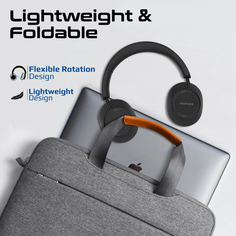 Promate High Fidelity Over-Ear Stereo Wireless Headphones (Black) Promate