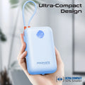 Promate 30000mAh Compact Power Bank with Built-In USB-C & Lightning Cable Promate