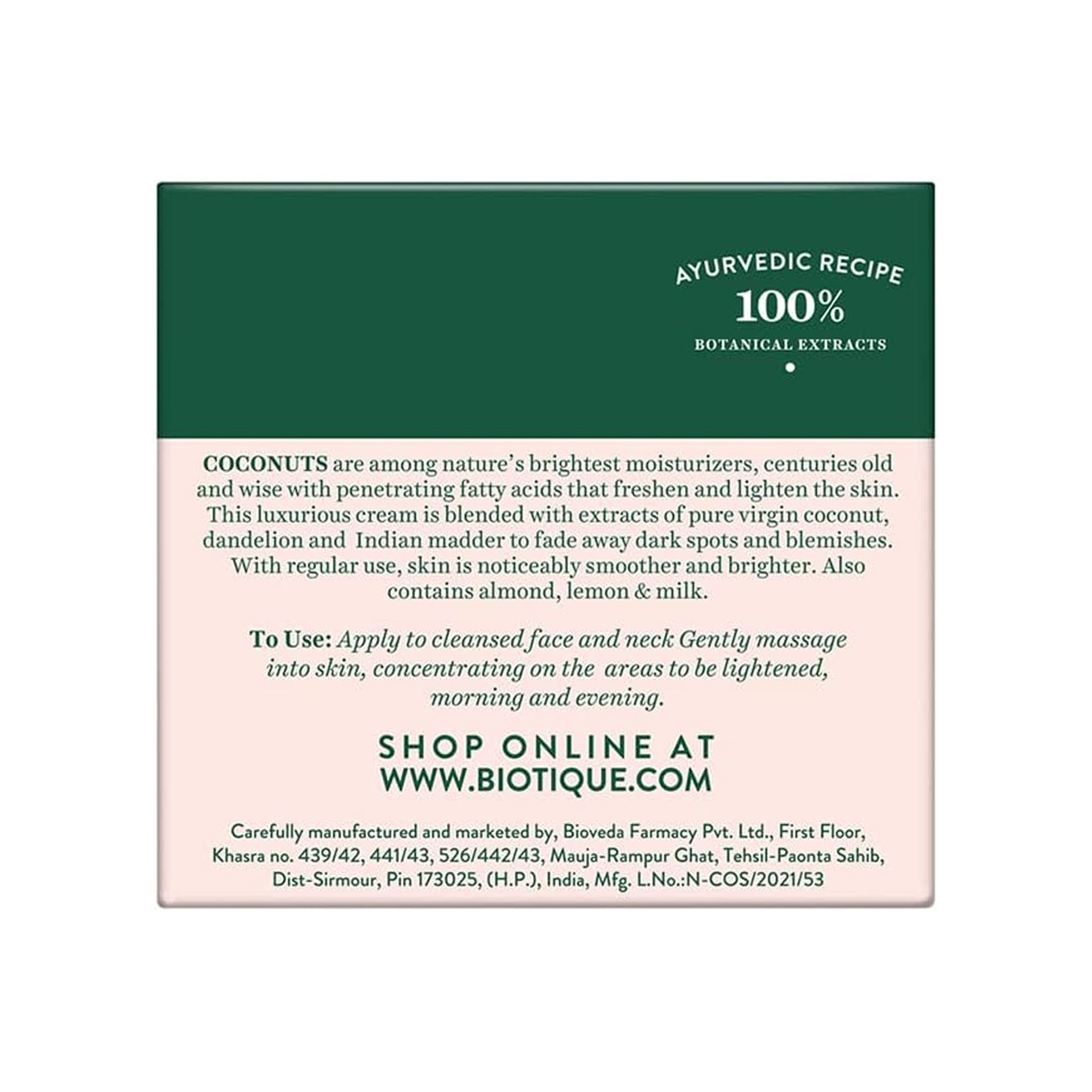 Biotique SAFFRON YOUTH CREAM WITH PLANT DERIVED PEPTIDES Age Control All Skin Types-50gm Biotique