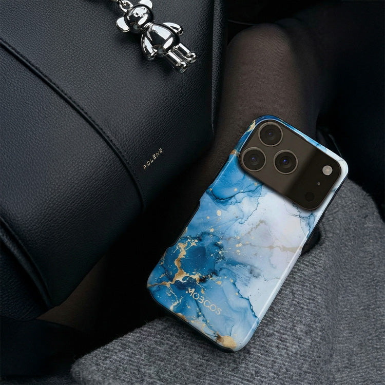 Mobcos iPhone 17 Pro Ocean Glow Premium Case Compatible with Hybrid Dual-Layer Hard Shell + Silicone Protection - Scratch-Resistant Shockproof Mobile Cover Mobcos