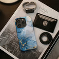 Mobcos iPhone 17 Pro Ocean Glow Premium Case Compatible with Hybrid Dual-Layer Hard Shell + Silicone Protection - Scratch-Resistant Shockproof Mobile Cover Mobcos