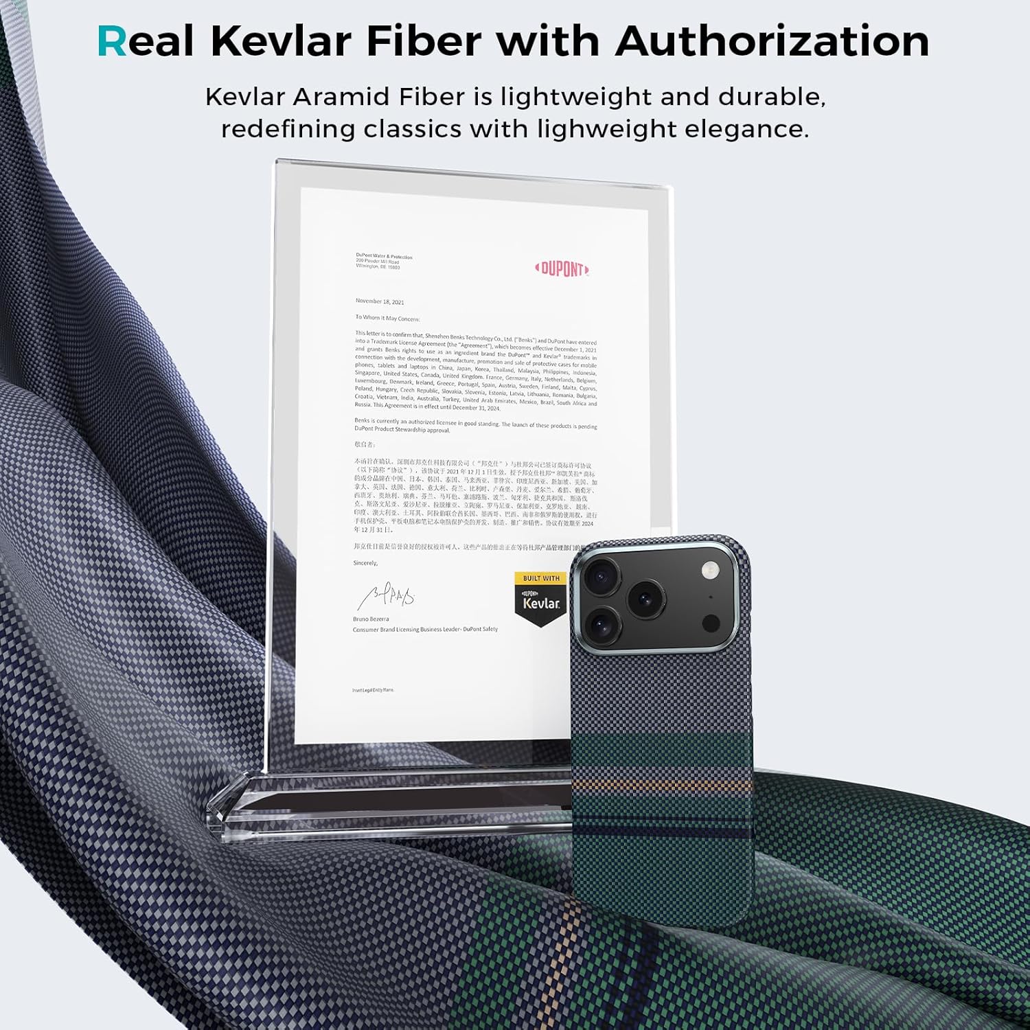 BENKS for iPhone 17 Pro & Pro Max Case, Aurora ArmorAir Ultra Slim & Lightweight Minimalist Case Built with Dupont Kevlar 600D & 1000D Aramid Fiber Benks