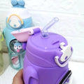 Mobcos Cute Rabbit Cartoon Kids Water Bottle with Straw and Adjustable Strap Food Grade Tritan One-Click Open Portable Leak Proof Insulated BPA Free For Kids Girls School Travel 500ml MOBCOS