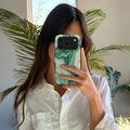 Mobcos iPhone 17 Pro Emerald Flow Premium Case Compatible with Hybrid Dual-Layer Hard Shell + Silicone Protection - Scratch-Resistant Shockproof Mobile Cover Mobcos