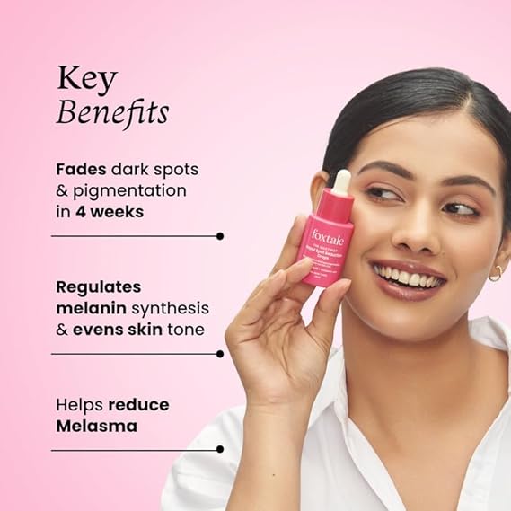 Foxtale 3% Tranexamic Acid Face Serum with Peptides & Niacinamide for Hyperpigmentation, Reduces Marks & Dark Spots, Evens Out Skin Tone, All Skin Types, Men and Women - 30 ml