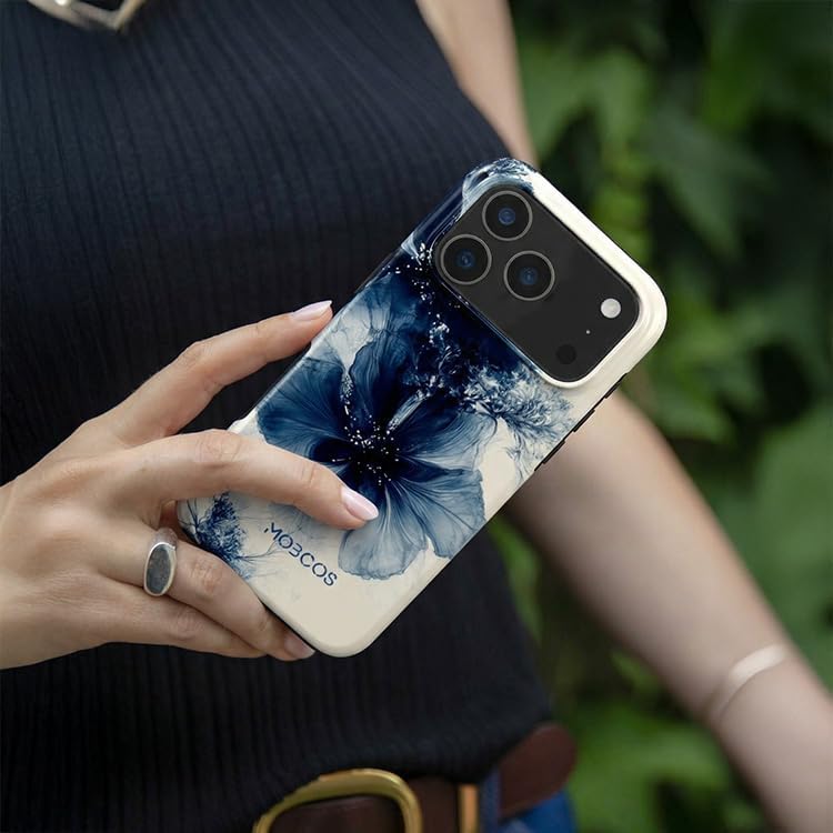 Mobcos iPhone 17 Pro Max Ocean Blueprint Premium Case Compatible with Hybrid Dual-Layer Hard Shell + Silicone Protection - Scratch-Resistant Shockproof Mobile Cover Mobcos