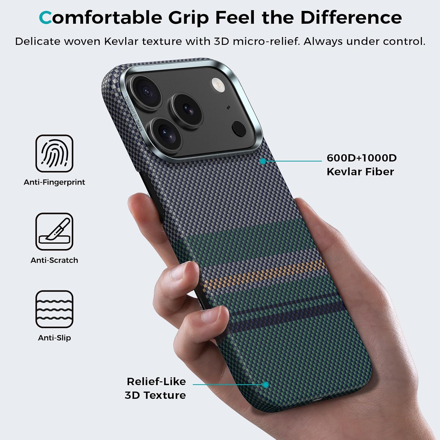 BENKS for iPhone 17 Pro & Pro Max Case, Aurora ArmorAir Ultra Slim & Lightweight Minimalist Case Built with Dupont Kevlar 600D & 1000D Aramid Fiber Benks