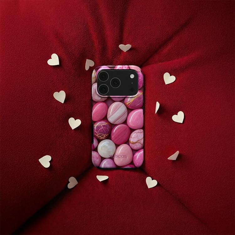 Mobcos iPhone 17 Pro Max Blushia Premium Case Compatible with Hybrid Dual-Layer Hard Shell + Silicone Protection - Scratch-Resistant Shockproof Mobile Cover Mobcos