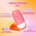 Dot & Key Watermelon Hyaluronic Cooling Sunscreen SPF 50 PA+++|for Moisturized Skin| UV + Blue Light Protection| Lightweight | No White Cast | Boosts Vitamin D Absorption I Quick Absorbing | 50g DOT & KEY