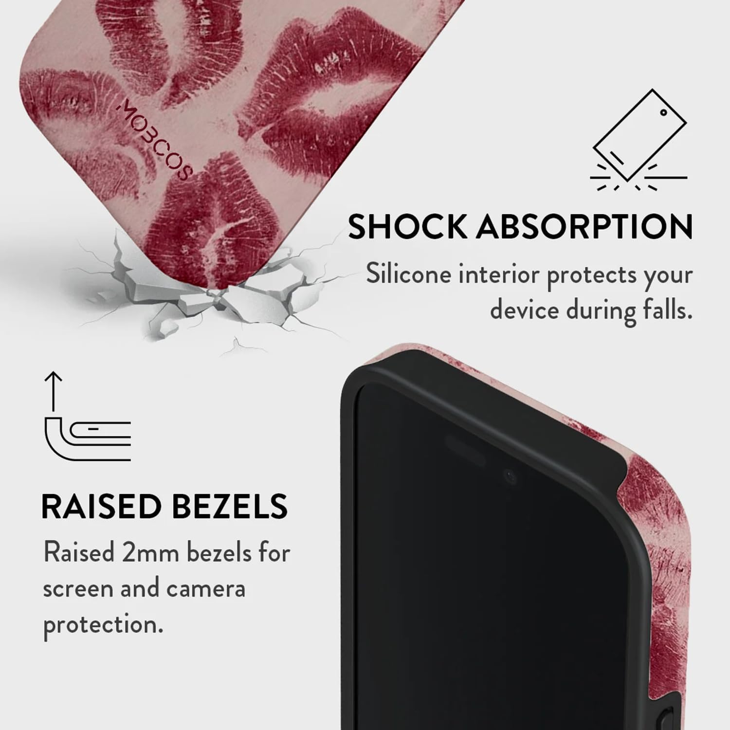 Mobcos iPhone 17 Pro Max Self-love Premium Case Compatible with Hybrid Dual-Layer Hard Shell + Silicone Protection - Scratch-Resistant Shockproof Mobile Cover Mobcos