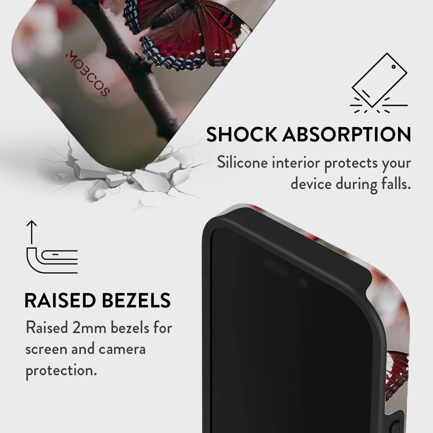 Mobcos iPhone 17 Pro Aurelia Premium Case Compatible with Hybrid Dual-Layer Hard Shell + Silicone Protection - Scratch-Resistant Shockproof Mobile Cover Mobcos