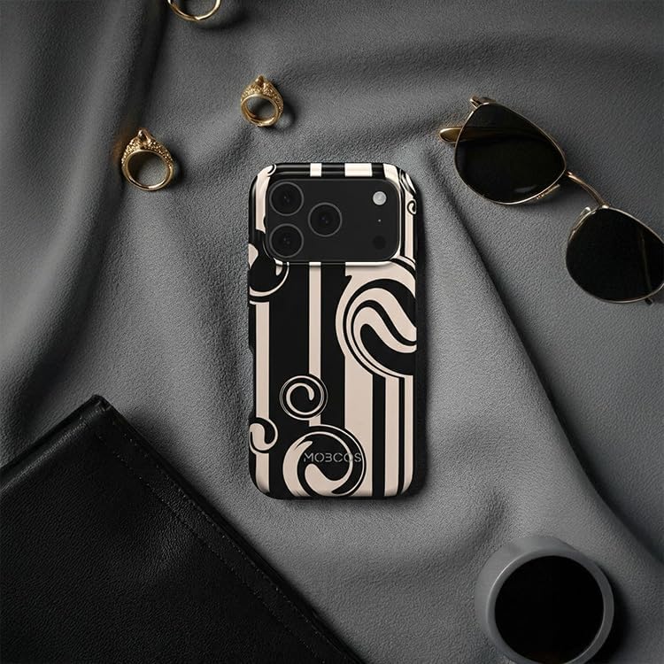 Mobcos iPhone 17 Pro Modern Muse Premium Case Compatible with Hybrid Dual-Layer Hard Shell + Silicone Protection - Scratch-Resistant Shockproof Mobile Cover Mobcos