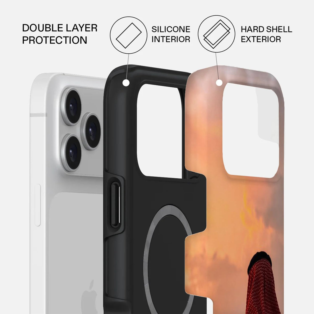Mobcos iPhone 17 Pro Max Solvyn Premium Case Compatible with Hybrid Dual-Layer Hard Shell + Silicone Protection - Scratch-Resistant Shockproof Mobile Cover