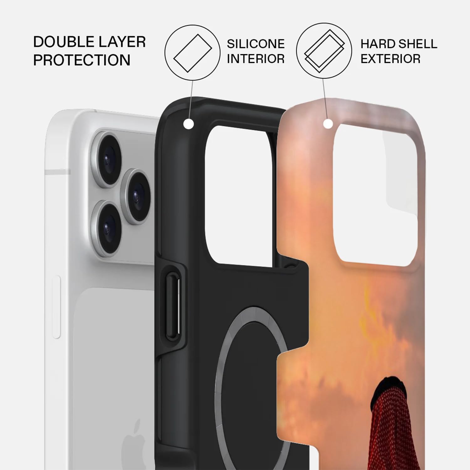 Mobcos iPhone 17 Pro Max Solvyn Premium Case Compatible with Hybrid Dual-Layer Hard Shell + Silicone Protection - Scratch-Resistant Shockproof Mobile Cover Mobcos