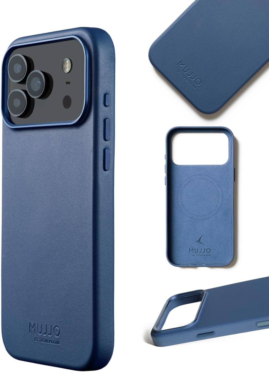 iPhone 17 Pro Max Leather Case - Monoca Blue With Magsafe