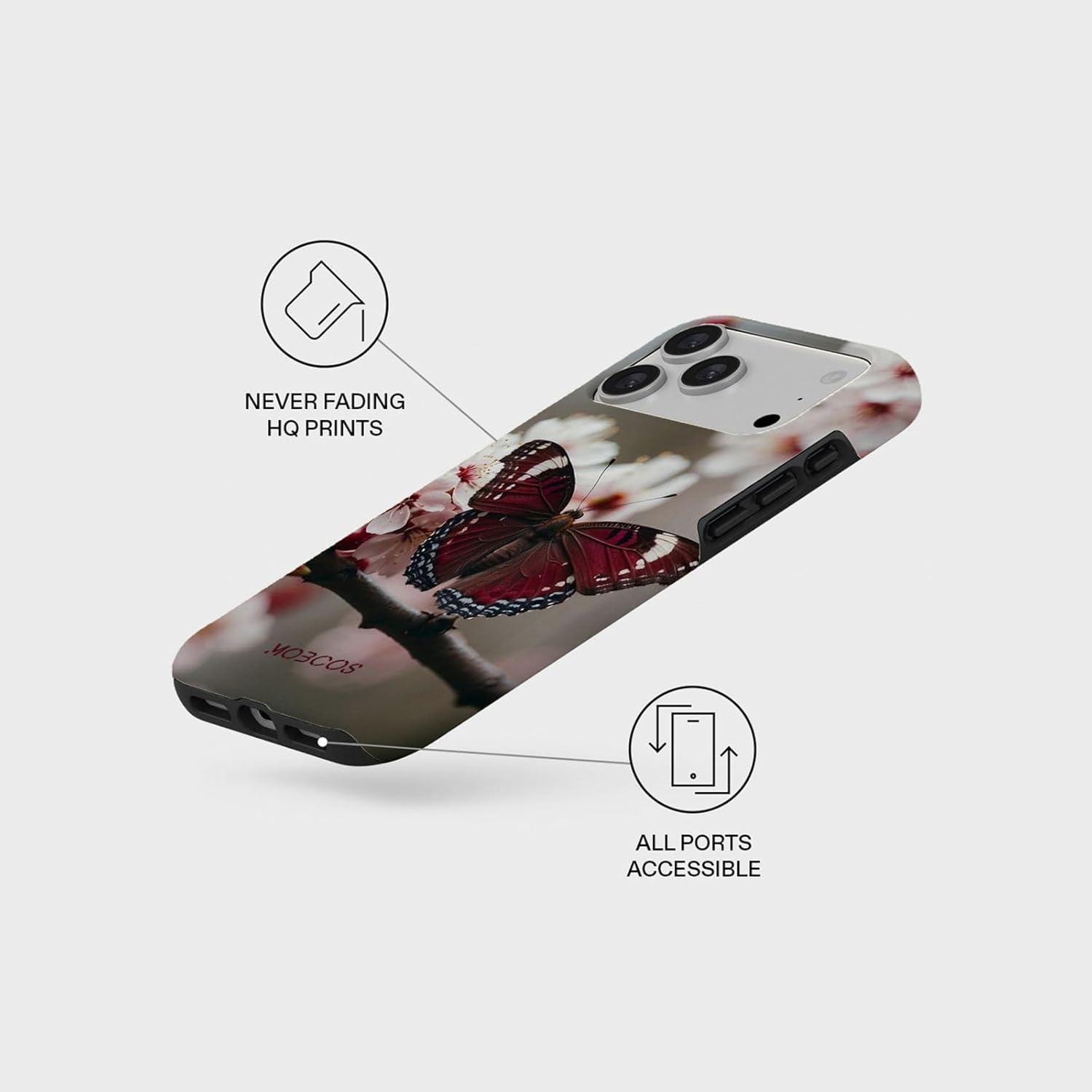 Mobcos iPhone 17 Pro Aurelia Premium Case Compatible with Hybrid Dual-Layer Hard Shell + Silicone Protection - Scratch-Resistant Shockproof Mobile Cover Mobcos
