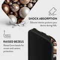 Mobcos iPhone 17 Pro Mocha Premium Case Compatible with Hybrid Dual-Layer Hard Shell + Silicone Protection - Scratch-Resistant Shockproof Mobile Cover Mobcos