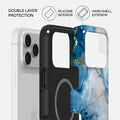 Mobcos iPhone 17 Pro Max Ocean Glow Premium Case Compatible with Hybrid Dual-Layer Hard Shell + Silicone Protection - Scratch-Resistant Shockproof Mobile Cover Mobcos