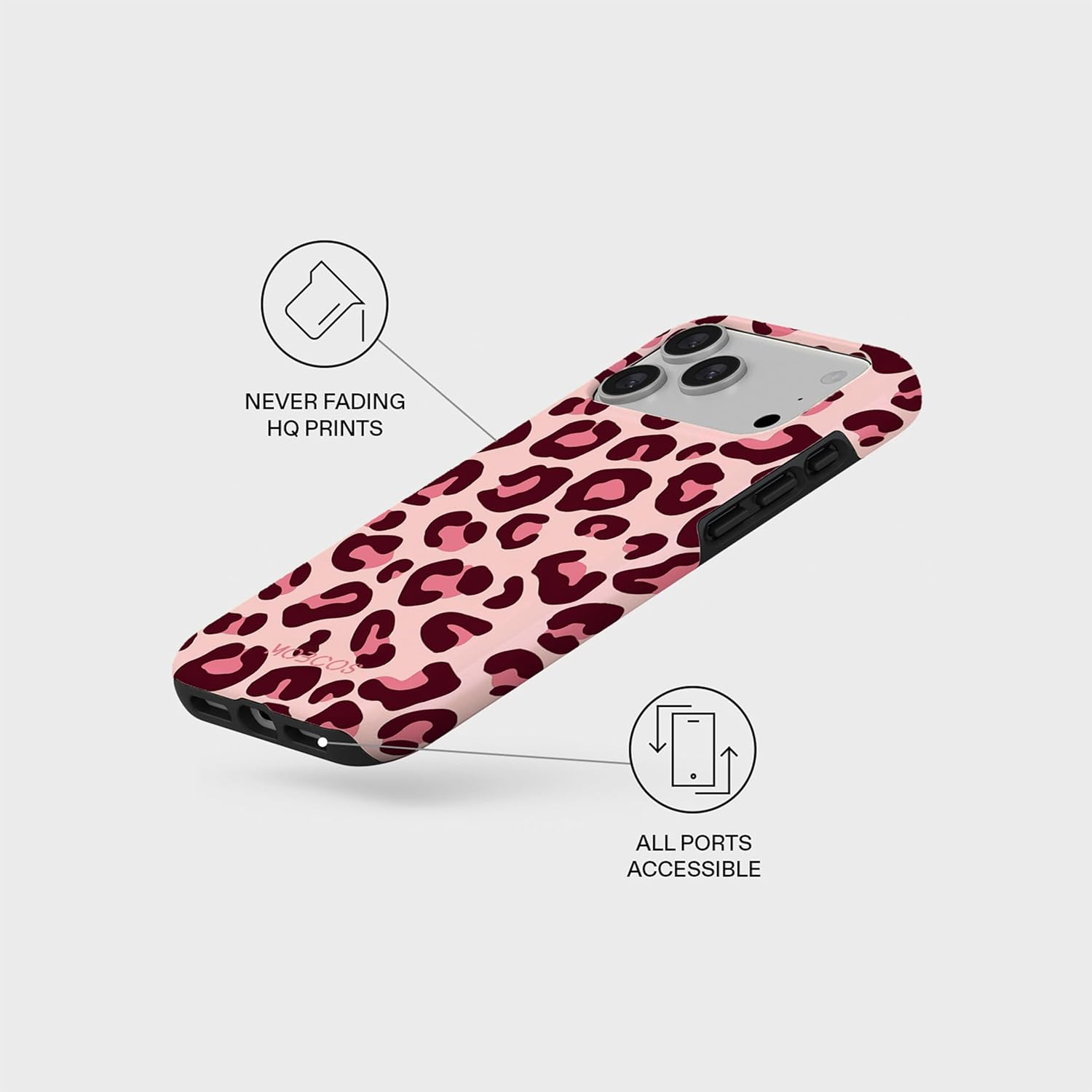 Mobcos iPhone 17 Pro Max Wild Blush Premium Case Compatible with Hybrid Dual-Layer Hard Shell + Silicone Protection - Scratch-Resistant Shockproof Mobile Cover Mobcos