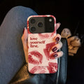 Mobcos iPhone 17 Pro Self-love Premium Case Compatible with Hybrid Dual-Layer Hard Shell + Silicone Protection - Scratch-Resistant Shockproof Mobile Cover Mobcos