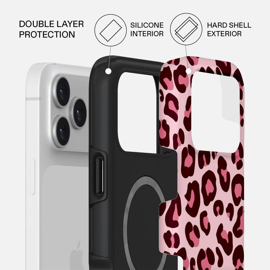 Mobcos iPhone 17 Pro Max Wild Blush Premium Case Compatible with Hybrid Dual-Layer Hard Shell + Silicone Protection - Scratch-Resistant Shockproof Mobile Cover